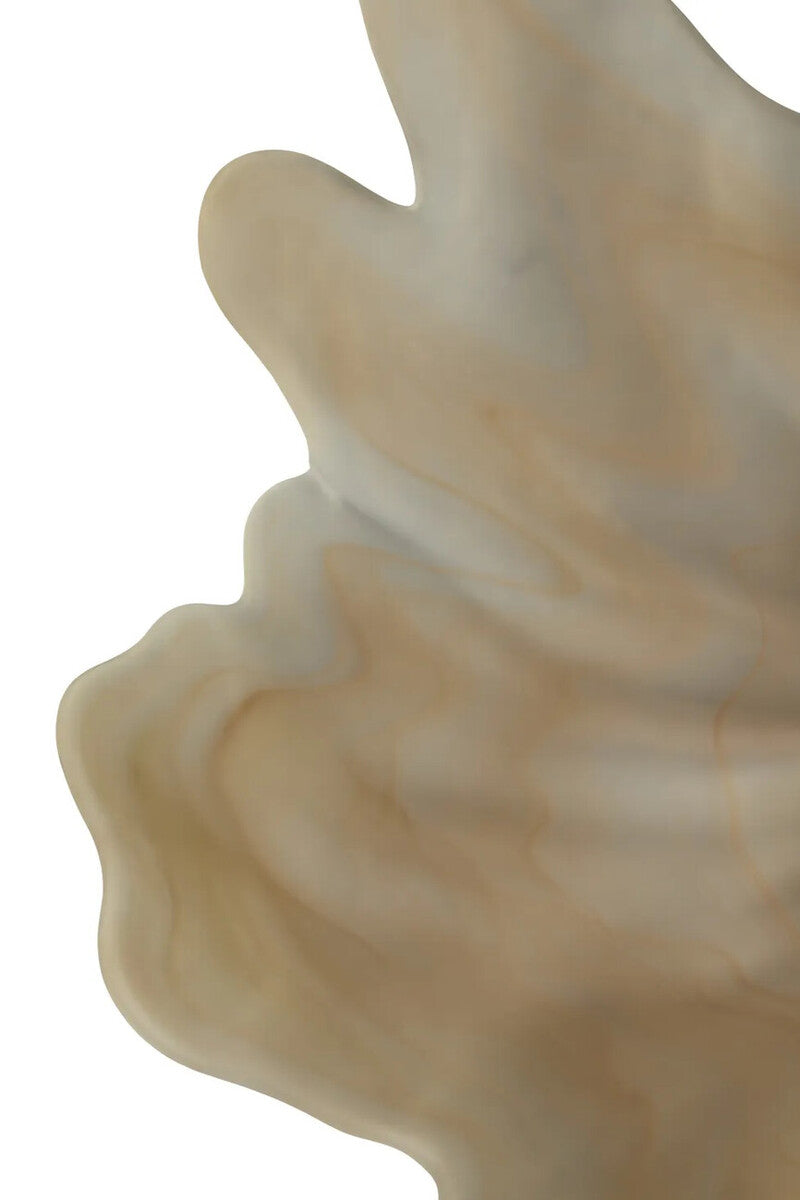 Galene Fluted Natural Glass Plate