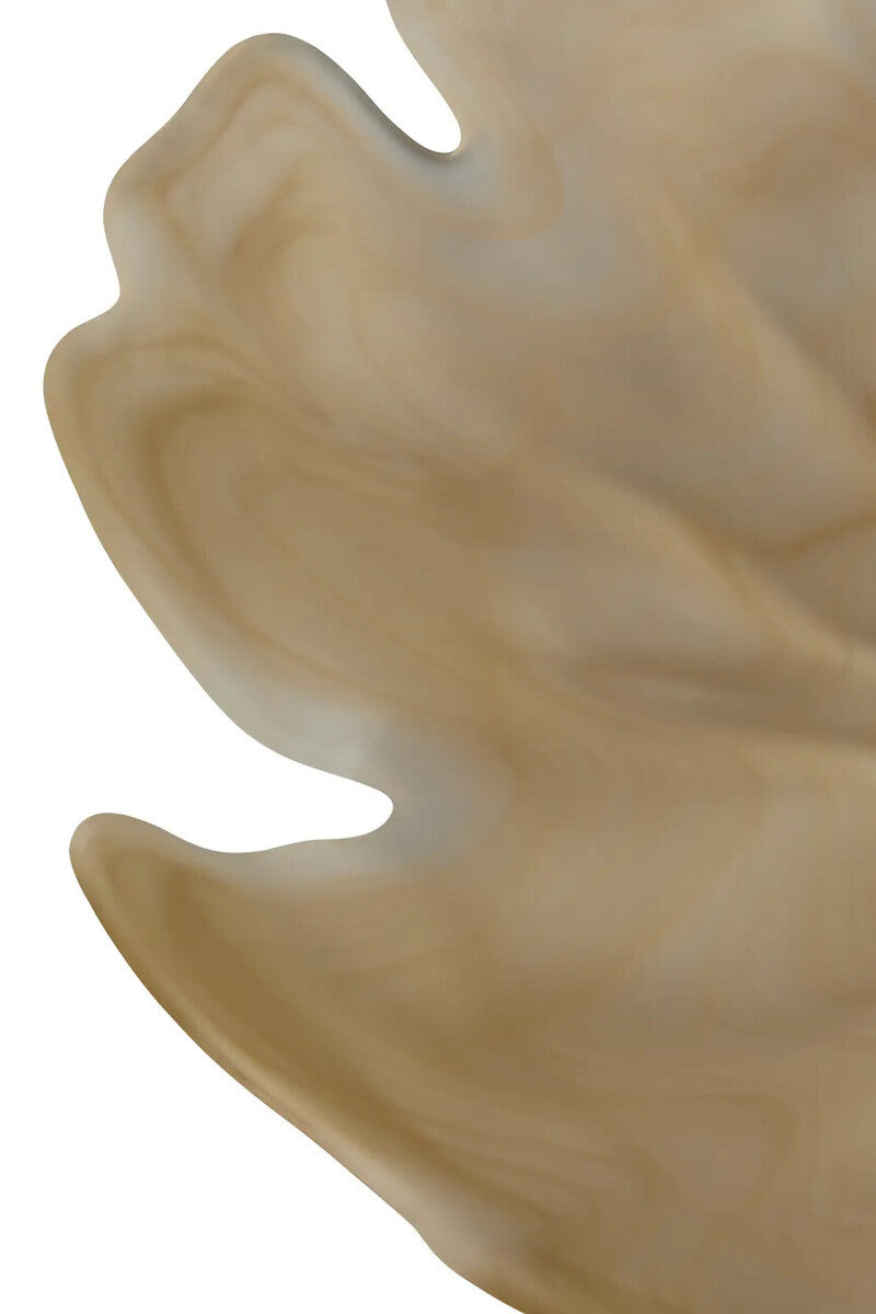 Galene Fluted Natural Glass Pedestal Bowl