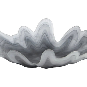 Fluted Grey Glass Plate | Galene