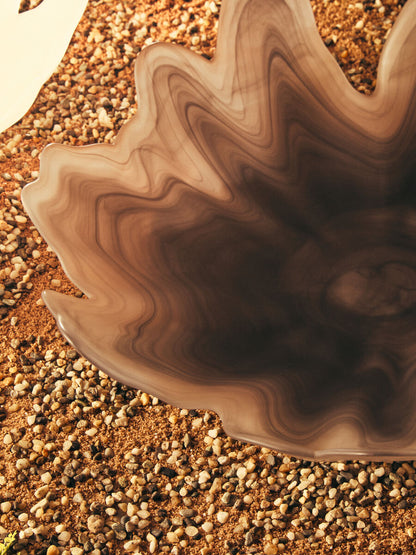 Galene Fluted Grey Glass Plate