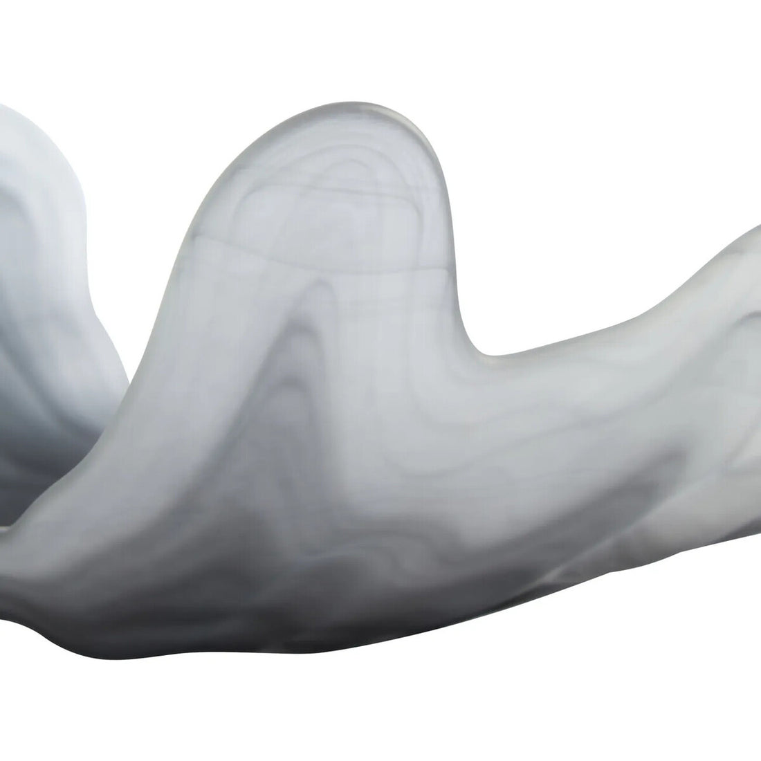Galene Fluted Grey Glass Plate
