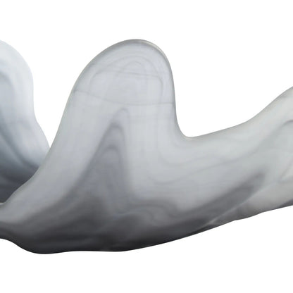Galene Fluted Grey Glass Plate