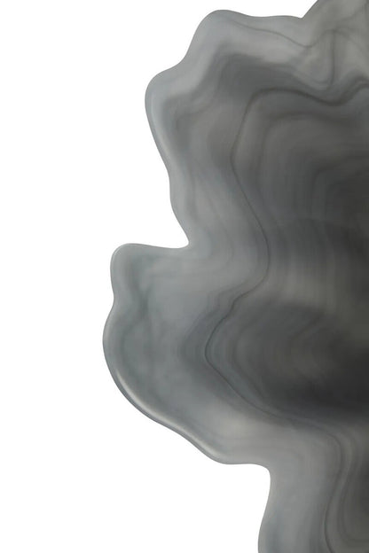 Galene Fluted Grey Glass Plate