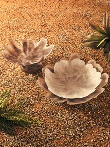 Fluted Grey Glass Pedestal Bowl | Galene