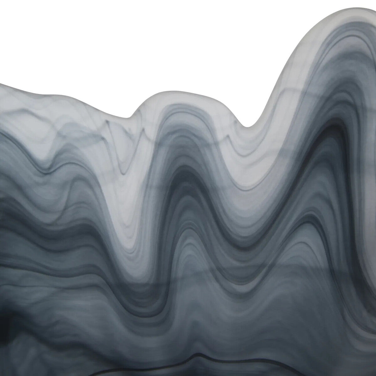 Galene Fluted Grey Glass Pedestal Bowl