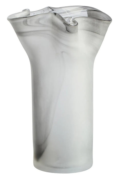 Galene Fluted Grey Glass Vase