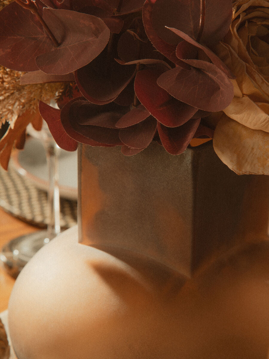 Small Opaque Brown Glass Vase | Gabi