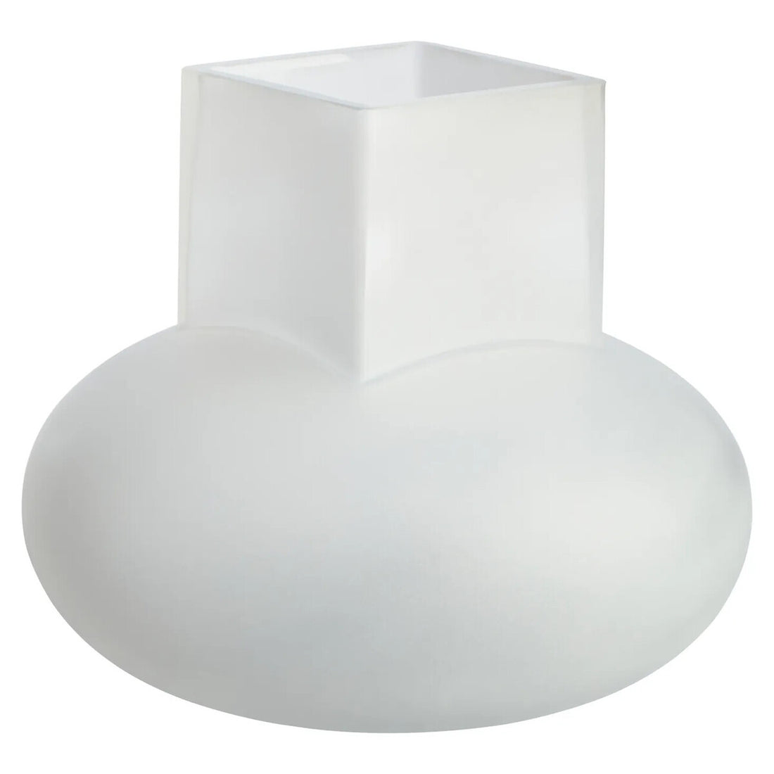Gabi Small Opaque White Glass Vase
