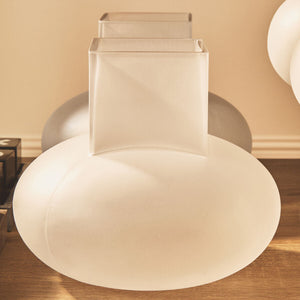 Small Opaque White Glass Vase | Gabi