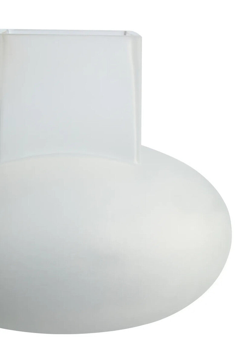 Gabi Small Opaque White Glass Vase