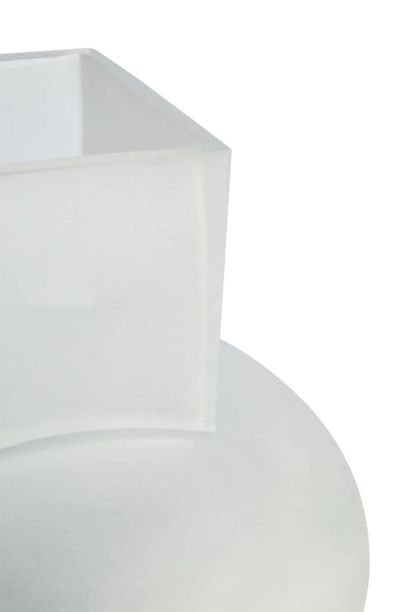 Gabi Small Opaque White Glass Vase