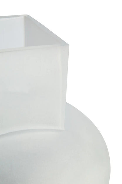 Gabi Small Opaque White Glass Vase