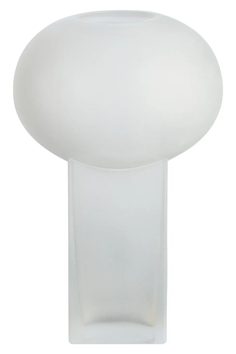 Gabi Large Opaque White Glass Vase