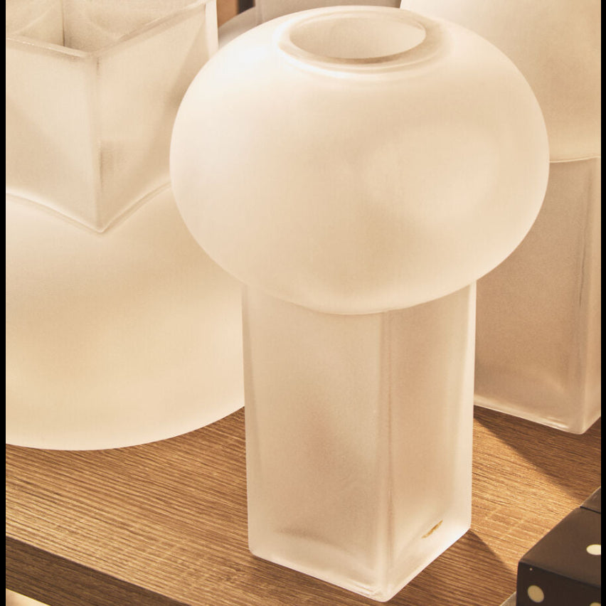 Large Opaque White Glass Vase | Gabi