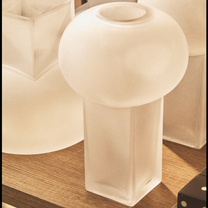 Large Opaque White Glass Vase | Gabi
