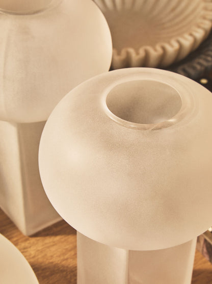 Large Opaque White Glass Vase | Gabi