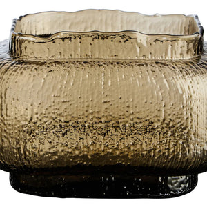 Small Textured Brown Glass Vase | Galea