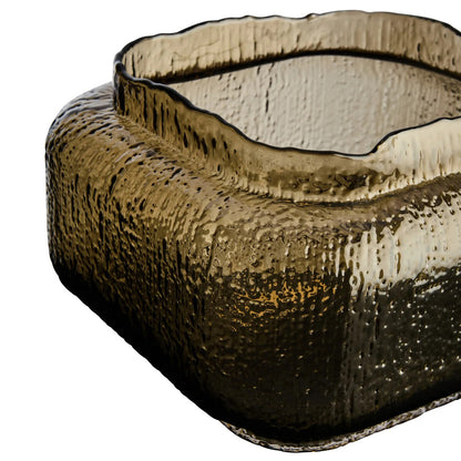 Galea Small Textured Brown Glass Vase