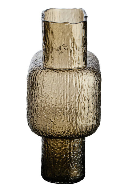 Galea Large Textured Brown Glass Vase