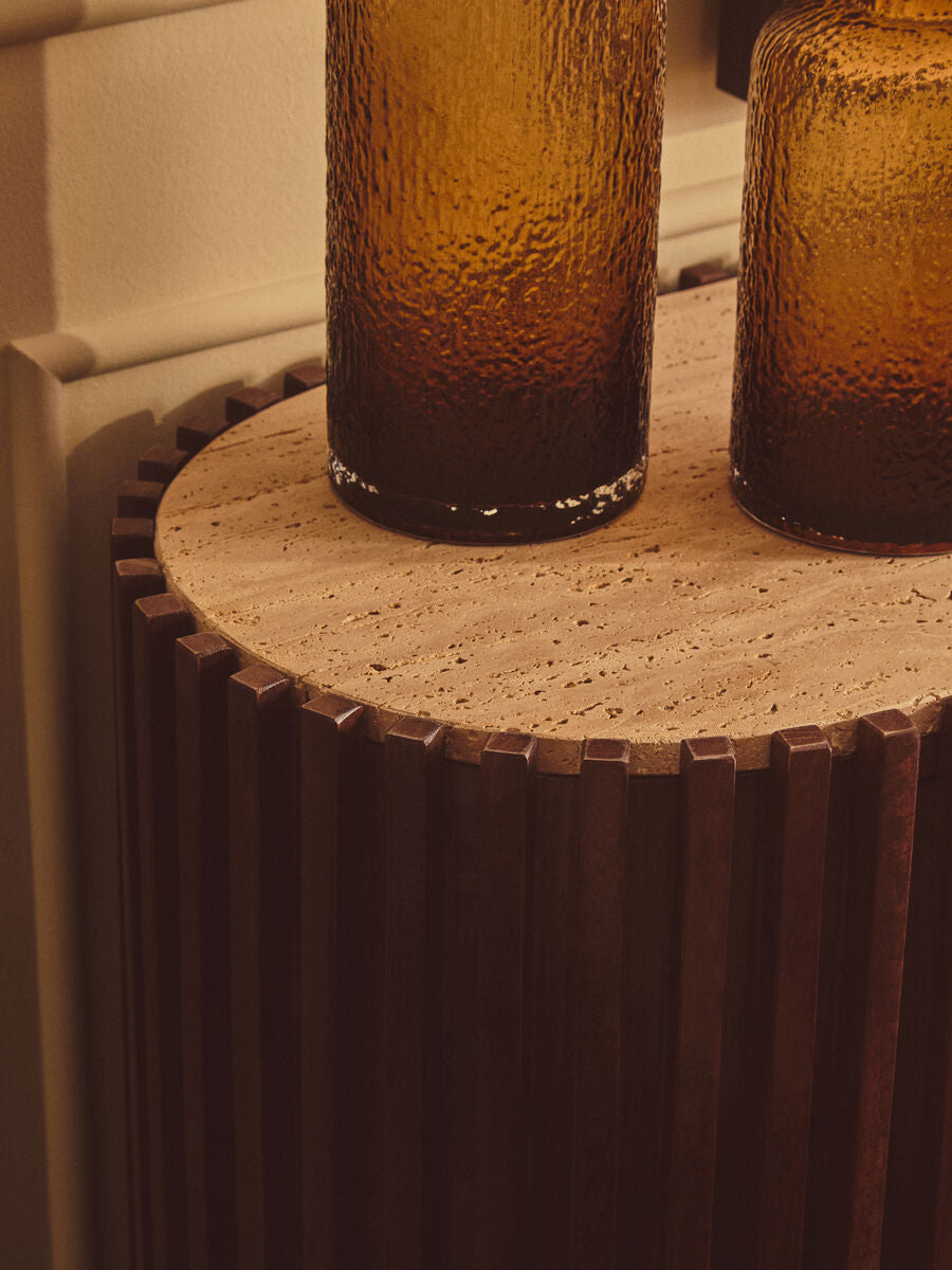 Small Textured Brown Glass Bottle | Galea