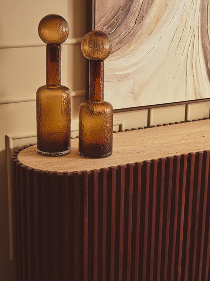 Small Textured Brown Glass Bottle | Galea