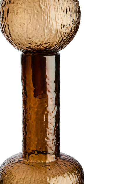 Galea Small Textured Brown Glass Bottle