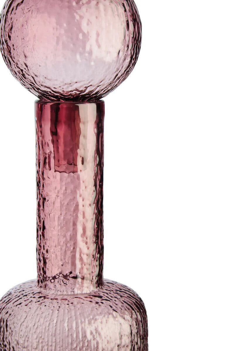 Galea Small Textured Pink Glass Bottle