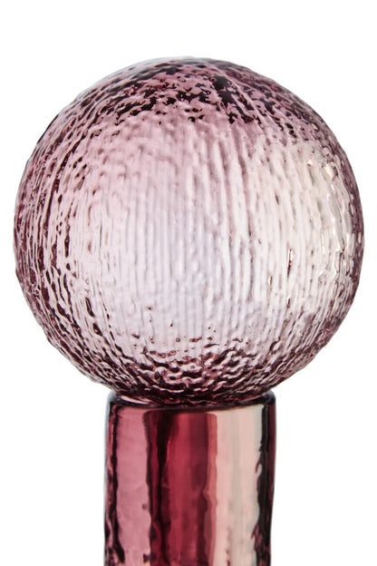 Galea Large Textured Pink Glass Bottle