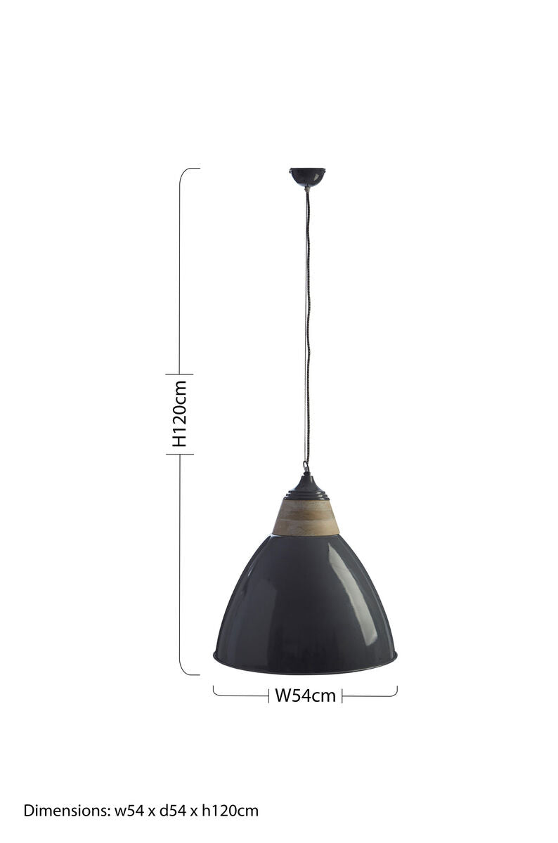 Oslo Grey Extra Large Pendant Light - Image 4