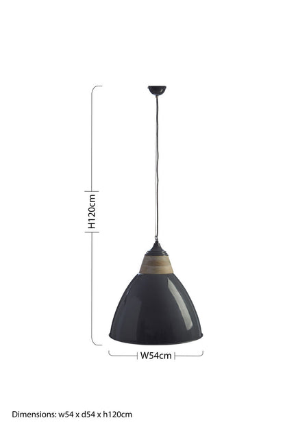 Oslo Grey Extra Large Pendant Light