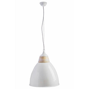 Oslo Large White Bell Shaped Pendant Light