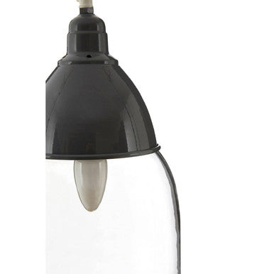 Oslo Grey Glass and Iron Pendant Light - Image 4