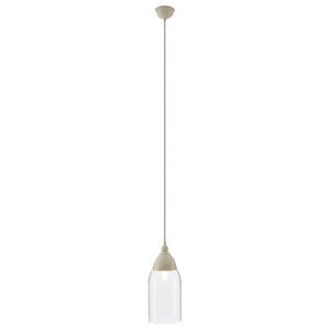 White Glass and Iron Pendant Light | Oslo