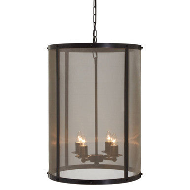 Hampstead Black Finish Large Pendant Light With Hints of Gold - Image 3