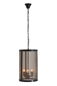 Hampstead Black Finish Small Pendant Light With Hints of Gold