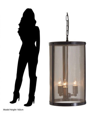 Hampstead Black Finish Small Pendant Light With Hints of Gold