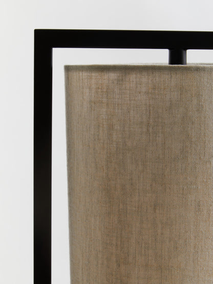 Lara Black Metal Table Lamp with Grey Shade - Image 12