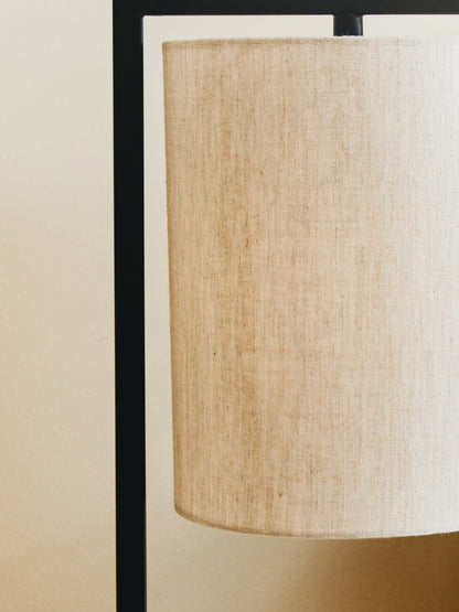 Lara Black Metal Table Lamp with Grey Shade - Image 14