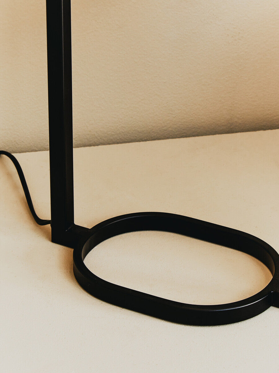 Lara Black Metal Table Lamp with Grey Shade - Image 15