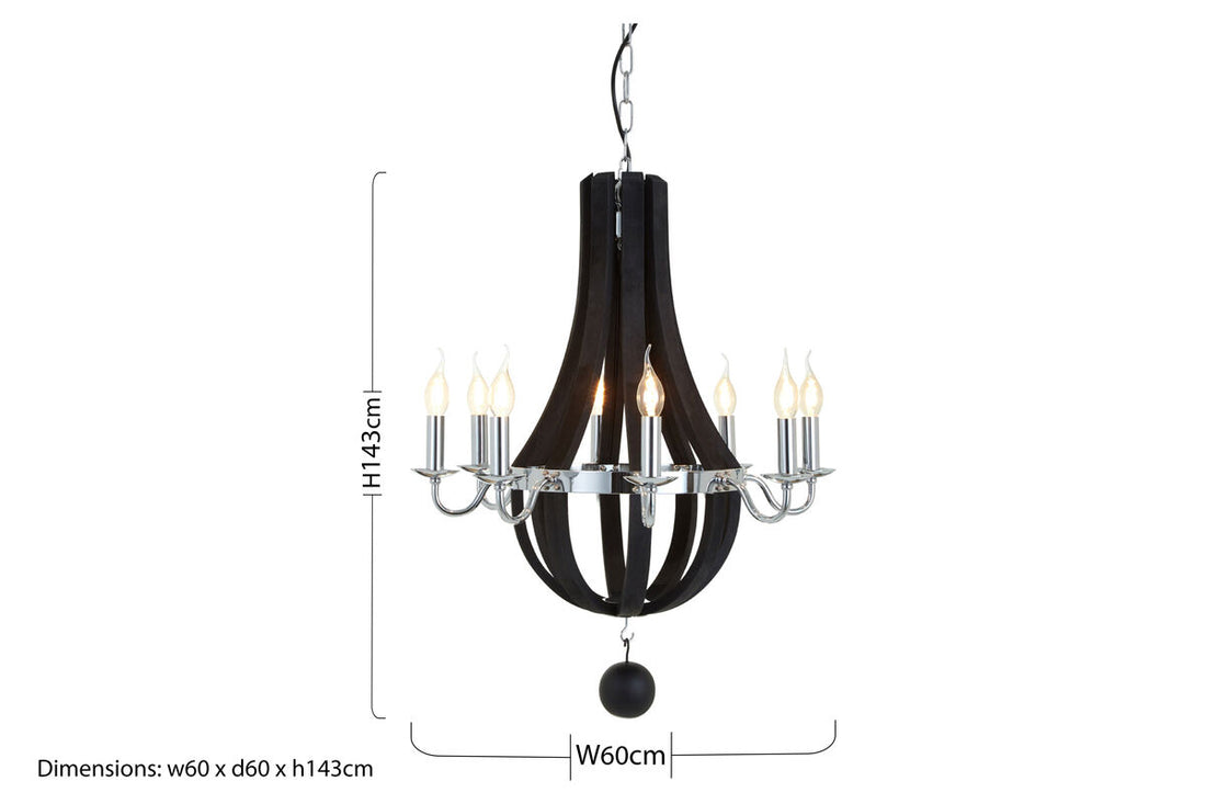 Kensington Townhouse Curved Chandelier - Image 6