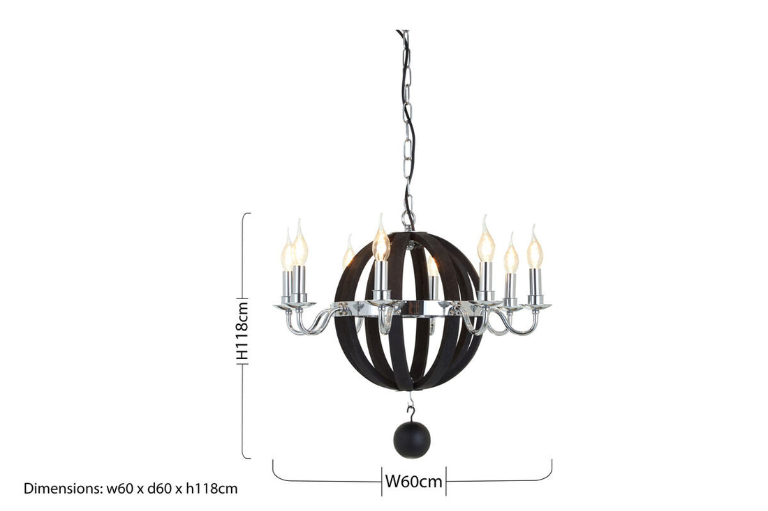 Kensington Townhouse Rounded Chandelier - Image 6