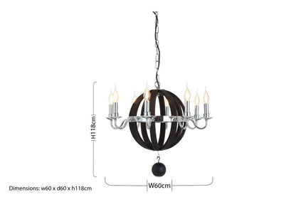 Kensington Townhouse Rounded Chandelier - Image 6