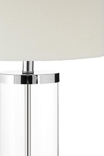 Franklyn Glass Table Lamp with Cream Shade - Image 7
