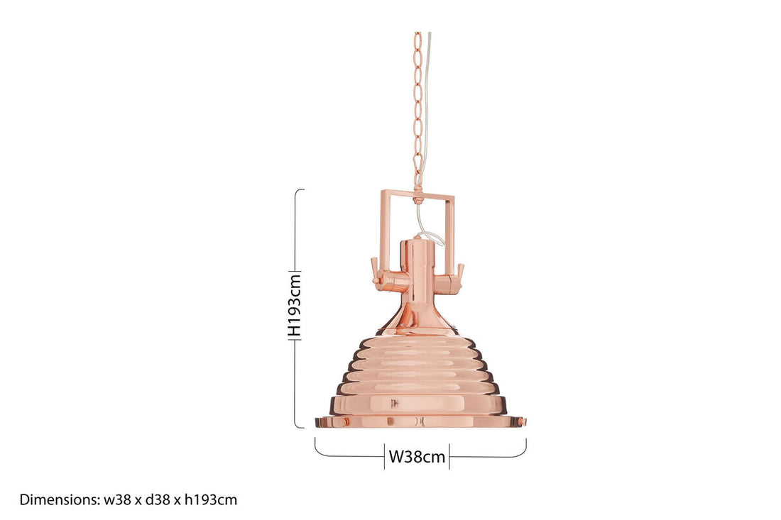 Lexington Medium Copper Pendant Light - Image 5