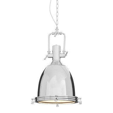 Lexington Large Chrome Plain Pendant Light