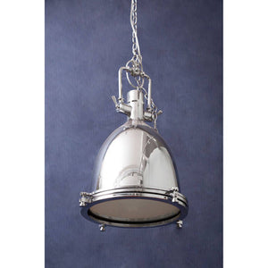 Large Chrome Plain Pendant Light | Lexington