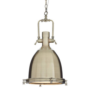 Large Antique Brass Pendant Light | Lexington