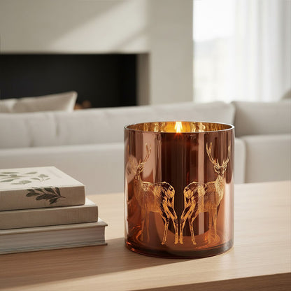 Medium Brown Stag Candle Holder - Image 1