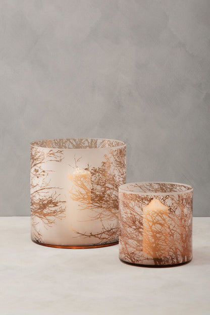 Branch Large Glass Hurricane Candle Holder