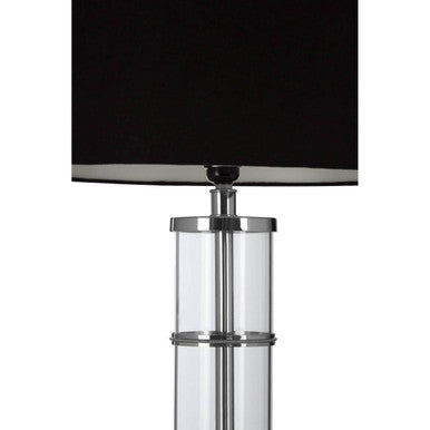 Camile Clear Table Lamp with Black Shade - Image 3